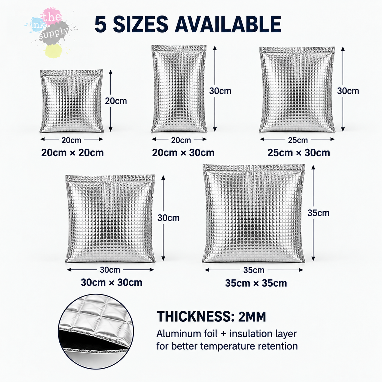 Thermal Insulation Bag Sizes